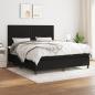 Preview: ARDEBO.de - Boxspringbett mit Matratze Schwarz 180x200 cm Stoff