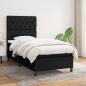 Preview: ARDEBO.de - Boxspringbett mit Matratze Schwarz 80x200 cm Stoff