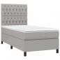 Preview: Boxspringbett mit Matratze Hellgrau 90x200 cm Stoff