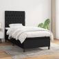 Preview: ARDEBO.de - Boxspringbett mit Matratze Schwarz 90x200 cm Stoff