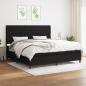 Preview: ARDEBO.de - Boxspringbett mit Matratze Schwarz 200x200 cm Stoff