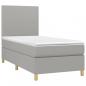 Preview: Boxspringbett mit Matratze Hellgrau 80x200 cm Stoff