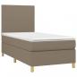 Preview: Boxspringbett mit Matratze Taupe 90x190 cm Stoff