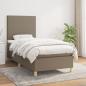 Preview: ARDEBO.de - Boxspringbett mit Matratze Taupe 90x200 cm Stoff