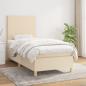 Preview: ARDEBO.de - Boxspringbett mit Matratze Creme 90x200 cm Stoff