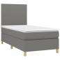 Preview: Boxspringbett mit Matratze Dunkelgrau 100x200 cm Stoff