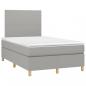 Preview: Boxspringbett mit Matratze Hellgrau 120x200 cm Stoff