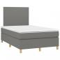 Preview: Boxspringbett mit Matratze Dunkelgrau 120x200 cm Stoff