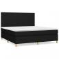 Preview: Boxspringbett mit Matratze Schwarz 160x200 cm Stoff