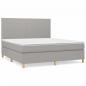 Preview: Boxspringbett mit Matratze Hellgrau 180x200 cm Stoff