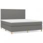 Preview: Boxspringbett mit Matratze Dunkelgrau 180x200 cm Stoff