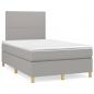 Preview: Boxspringbett mit Matratze Hellgrau 120x200 cm Stoff