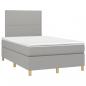 Preview: Boxspringbett mit Matratze Hellgrau 120x200 cm Stoff