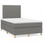 Preview: Boxspringbett mit Matratze Dunkelgrau 120x200 cm Stoff