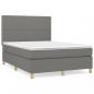 Preview: Boxspringbett mit Matratze Dunkelgrau 140x200 cm Stoff