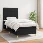 Preview: ARDEBO.de - Boxspringbett mit Matratze Schwarz 80x200 cm Stoff