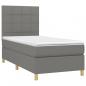 Preview: Boxspringbett mit Matratze Dunkelgrau 90x190 cm Stoff