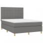 Preview: Boxspringbett mit Matratze Dunkelgrau 140x190 cm Stoff