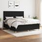 Preview: ARDEBO.de - Boxspringbett mit Matratze Schwarz 180x200 cm Stoff