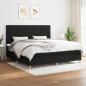 Preview: ARDEBO.de - Boxspringbett mit Matratze Schwarz 200x200 cm Stoff