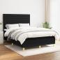 Preview: ARDEBO.de - Boxspringbett mit Matratze Schwarz 140x200 cm Stoff