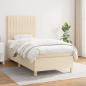 Preview: ARDEBO.de - Boxspringbett mit Matratze Creme 90x190 cm Stoff