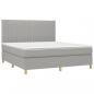 Preview: Boxspringbett mit Matratze Hellgrau 180x200 cm Stoff