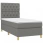 Preview: Boxspringbett mit Matratze Dunkelgrau 80x200 cm Stoff