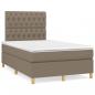 Preview: Boxspringbett mit Matratze Taupe 120x200 cm Stoff