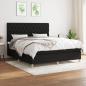 Preview: ARDEBO.de - Boxspringbett mit Matratze Schwarz 160x200 cm Stoff