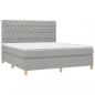 Preview: Boxspringbett mit Matratze Hellgrau 180x200 cm Stoff