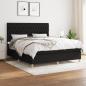 Preview: ARDEBO.de - Boxspringbett mit Matratze Schwarz 180x200 cm Stoff