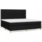 Preview: Boxspringbett mit Matratze Schwarz 200x200 cm Stoff