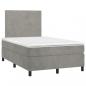 Preview: Boxspringbett mit Matratze Hellgrau 120x200 cm Samt