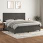 Preview: ARDEBO.de - Boxspringbett mit Matratze Dunkelgrau 200x200 cm Samt