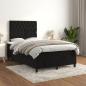 Preview: ARDEBO.de - Boxspringbett mit Matratze Schwarz 120x200 cm Samt