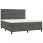 Preview: Boxspringbett mit Matratze Dunkelgrau 160x200 cm Samt