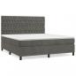 Preview: Boxspringbett mit Matratze Dunkelgrau 180x200 cm Samt