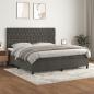 Preview: ARDEBO.de - Boxspringbett mit Matratze Dunkelgrau 200x200 cm Samt