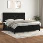 Preview: ARDEBO.de - Boxspringbett mit Matratze Schwarz 200x200 cm Samt