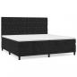 Preview: Boxspringbett mit Matratze Schwarz 200x200 cm Samt