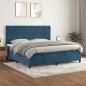 Preview: ARDEBO.de - Boxspringbett mit Matratze Dunkelblau 200x200 cm Samt