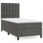 Preview: Boxspringbett mit Matratze Dunkelgrau 80x200 cm Samt