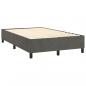 Preview: Boxspringbett mit Matratze Dunkelgrau 120x200 cm Samt