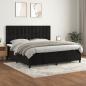 Preview: ARDEBO.de - Boxspringbett mit Matratze Schwarz 200x200 cm Samt