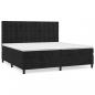 Preview: Boxspringbett mit Matratze Schwarz 200x200 cm Samt