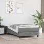 Preview: ARDEBO.de - Boxspringbett mit Matratze Dunkelgrau 80x200 cm Stoff