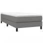 Preview: Boxspringbett mit Matratze Dunkelgrau 80x200 cm Stoff