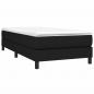 Preview: Boxspringbett mit Matratze Schwarz 80x200 cm Stoff