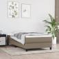 Preview: ARDEBO.de - Boxspringbett mit Matratze Taupe 80x200 cm Stoff